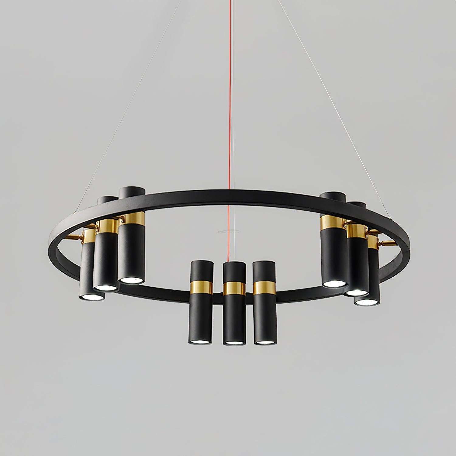 Black Mutil Pipe Chandelier with 3/6/9 heads-Sylvia Space