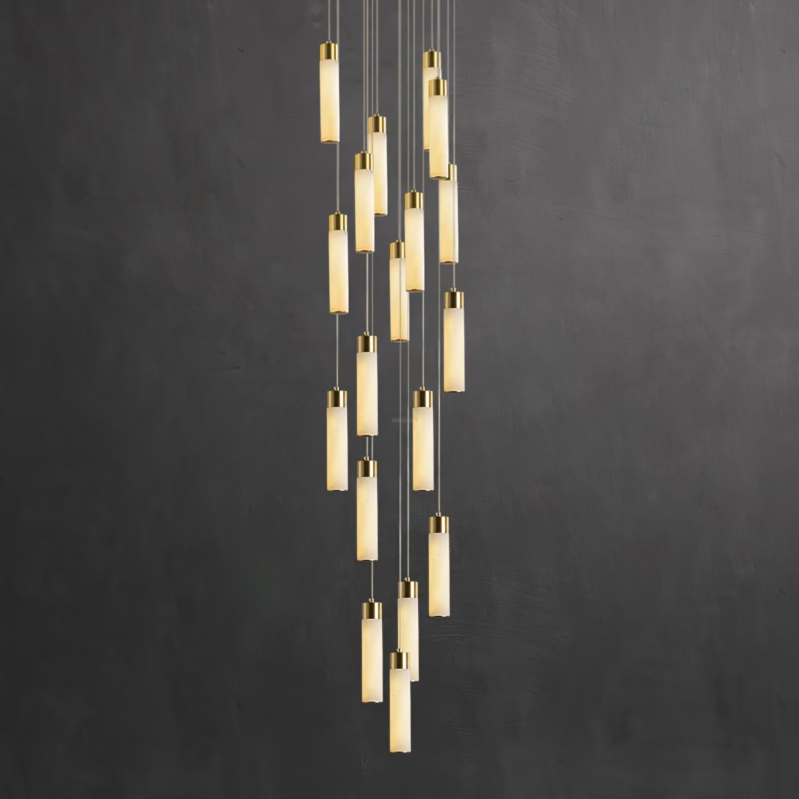 Celestial Alabaster Cascade Chandelier with 5/7/9/12/16/18/24/32 heads-Sylvia Space