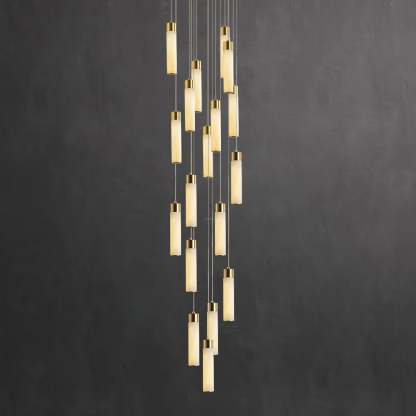 Celestial Alabaster Cascade Chandelier with 5/7/9/12/16/18/24/32 heads-Sylvia Space