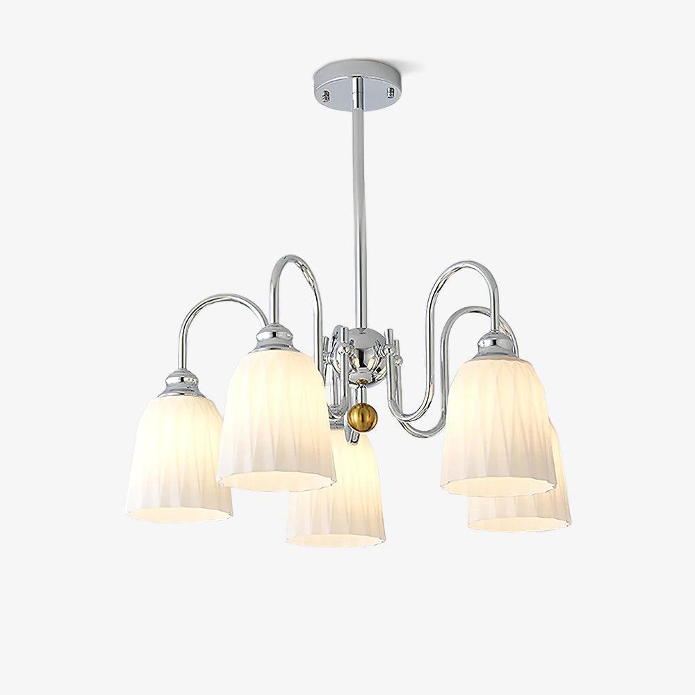 Bauhaus Pleated Chandelier with 3/5/6/8 heads-Sylvia Space