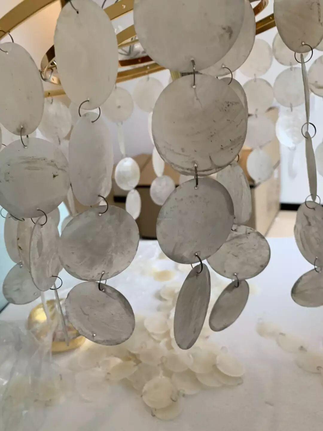 Shell Wind Chime Chandelier ∅ 19.7″-Sylvia Space