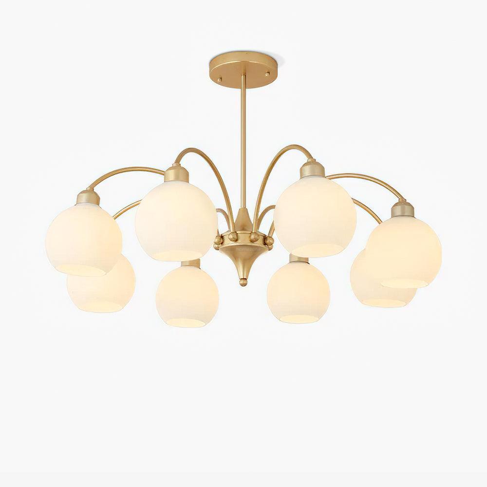 Sculptural Glass Chandelier with 6/8/10 heads-Sylvia Space