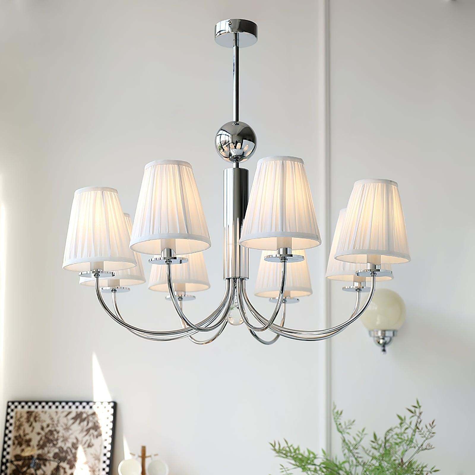 Simplicity Chrome Chandelier Φ 19.7″-Sylvia Space