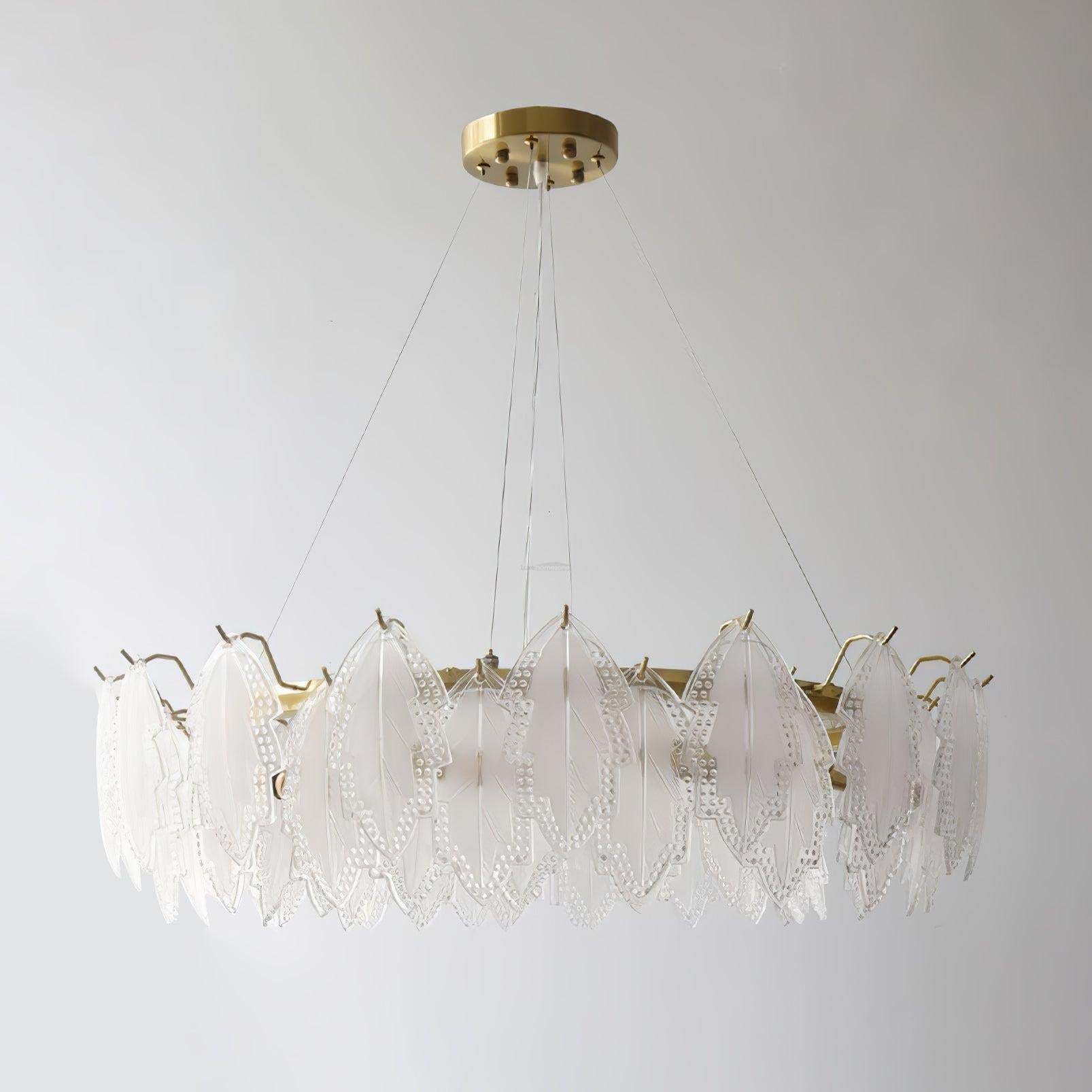 Maple Leaf Type Glass Chandelier-Sylvia Space