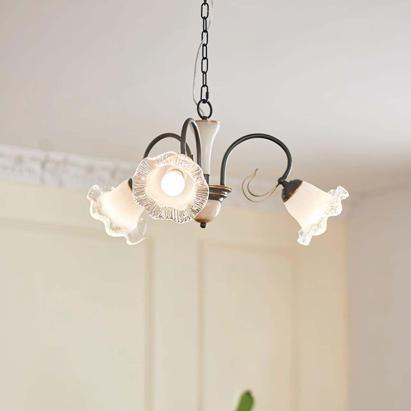 Luce Black Chandelier with 3/6/8 heads-Sylvia Space