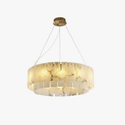 Rock Alabaster Chandelier ∅ 23.6″  ∅ 31.4''-Sylvia Space