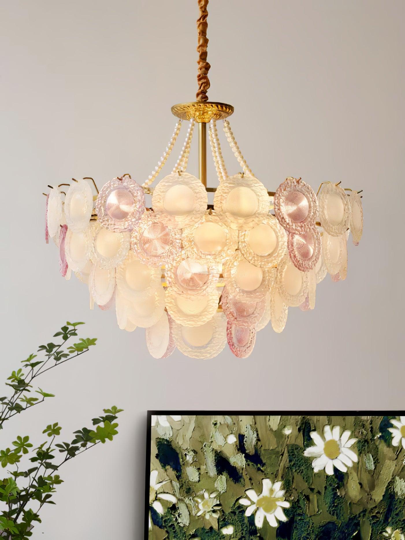 Rainbow Chandelier with Round/Long canopy-Sylvia Space