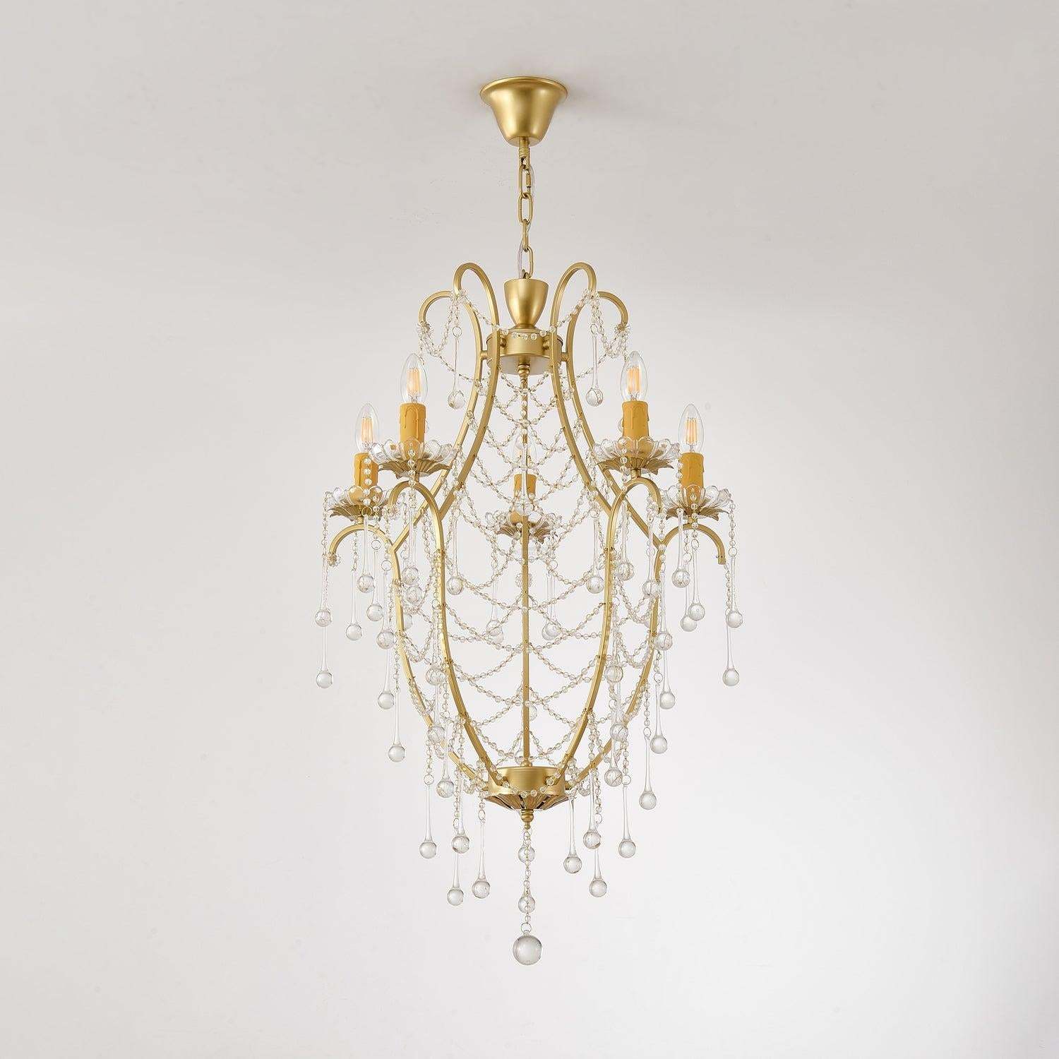 Crystal Birdcage Chandelier Φ 21.7″-Sylvia Space