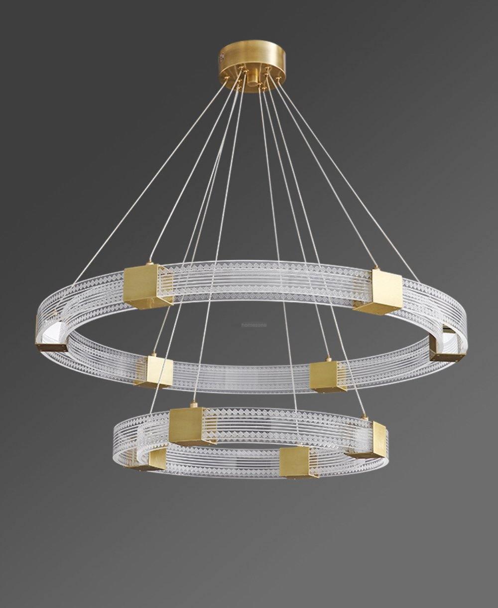 Parallel Ring LED Chandelier ∅ 25.6″-Sylvia Space