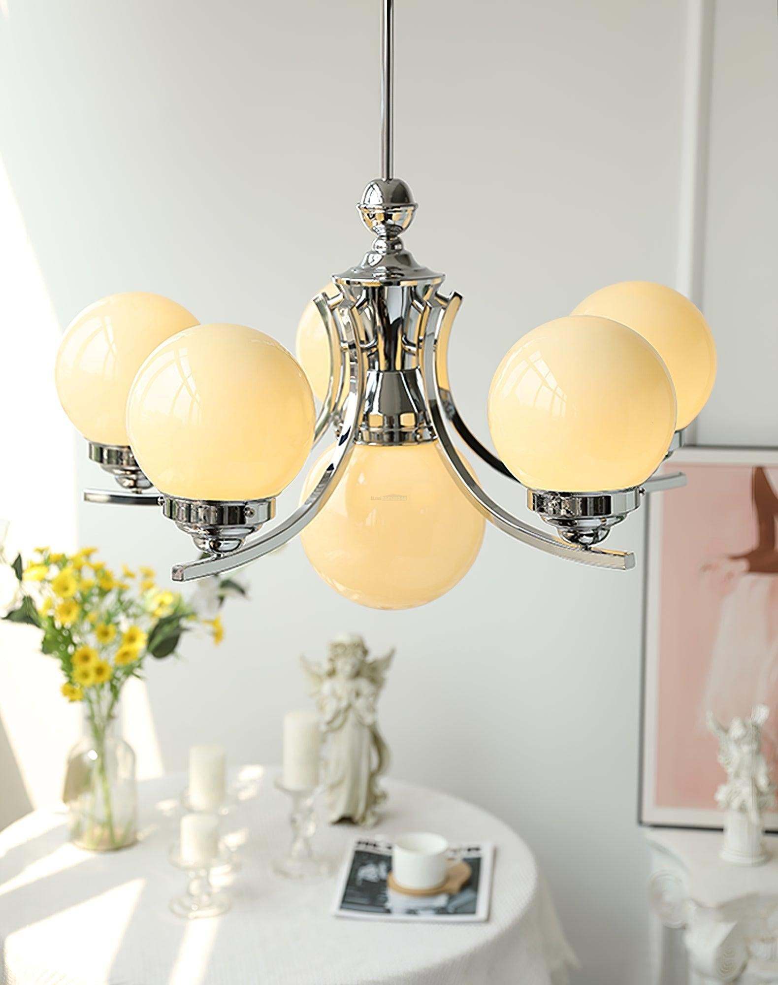 Dewdrop Globe Chandelier ∅ 21.7″-Sylvia Space