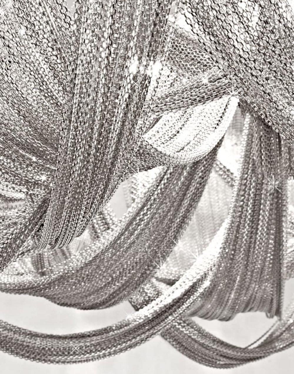 Tassel Aluminum Chain Chandelier ∅ 23.6″-Sylvia Space