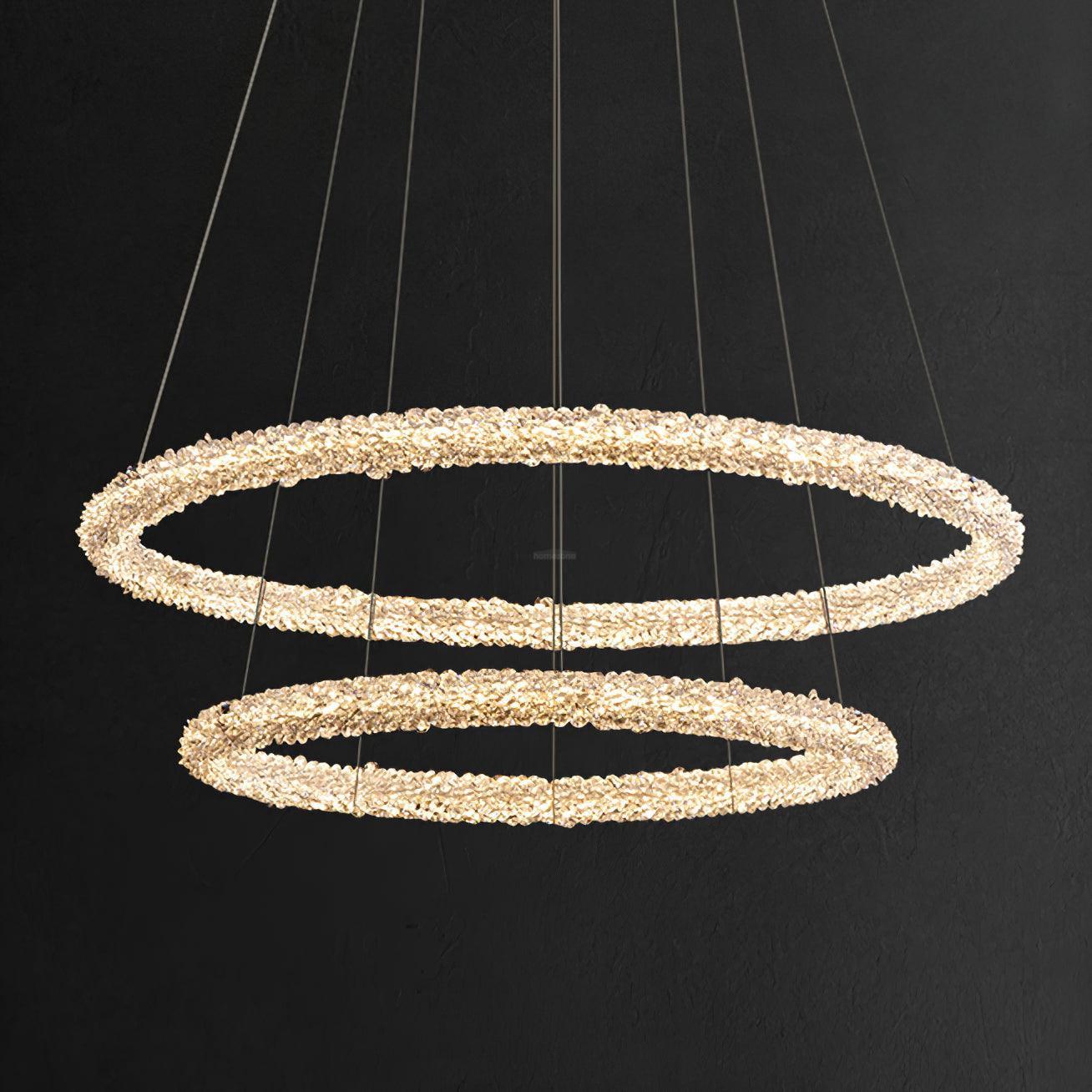 Crystal Ring Chandeliers-Sylvia Space