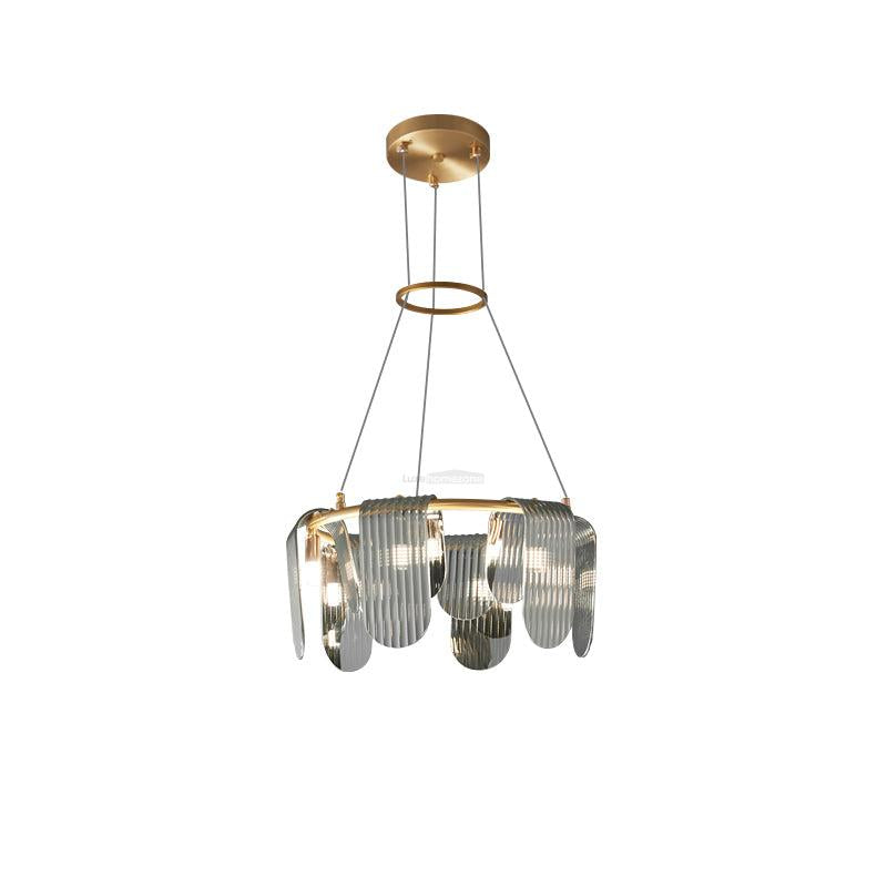 Folioles Brass Chandelier with 6/9/12 lamps-Sylvia Space