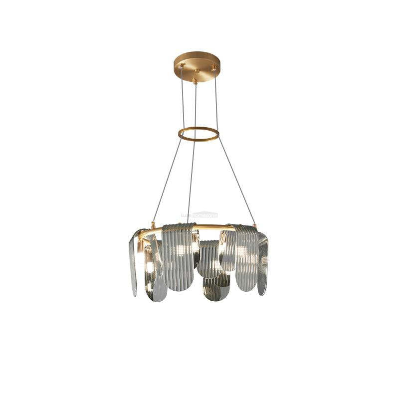 Folioles Brass Chandelier with 6/9/12 lamps-Sylvia Space