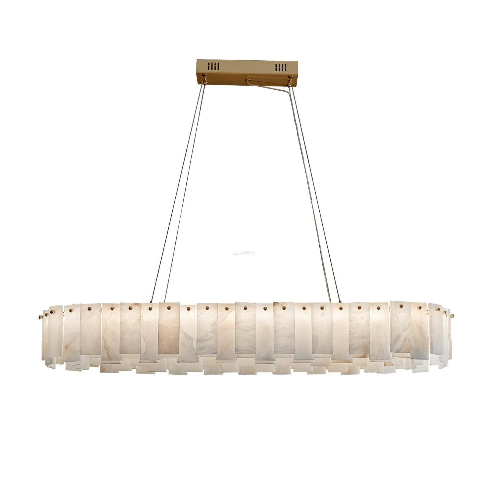 Celestial Alabaster Round/Square Chandelier-Sylvia Space