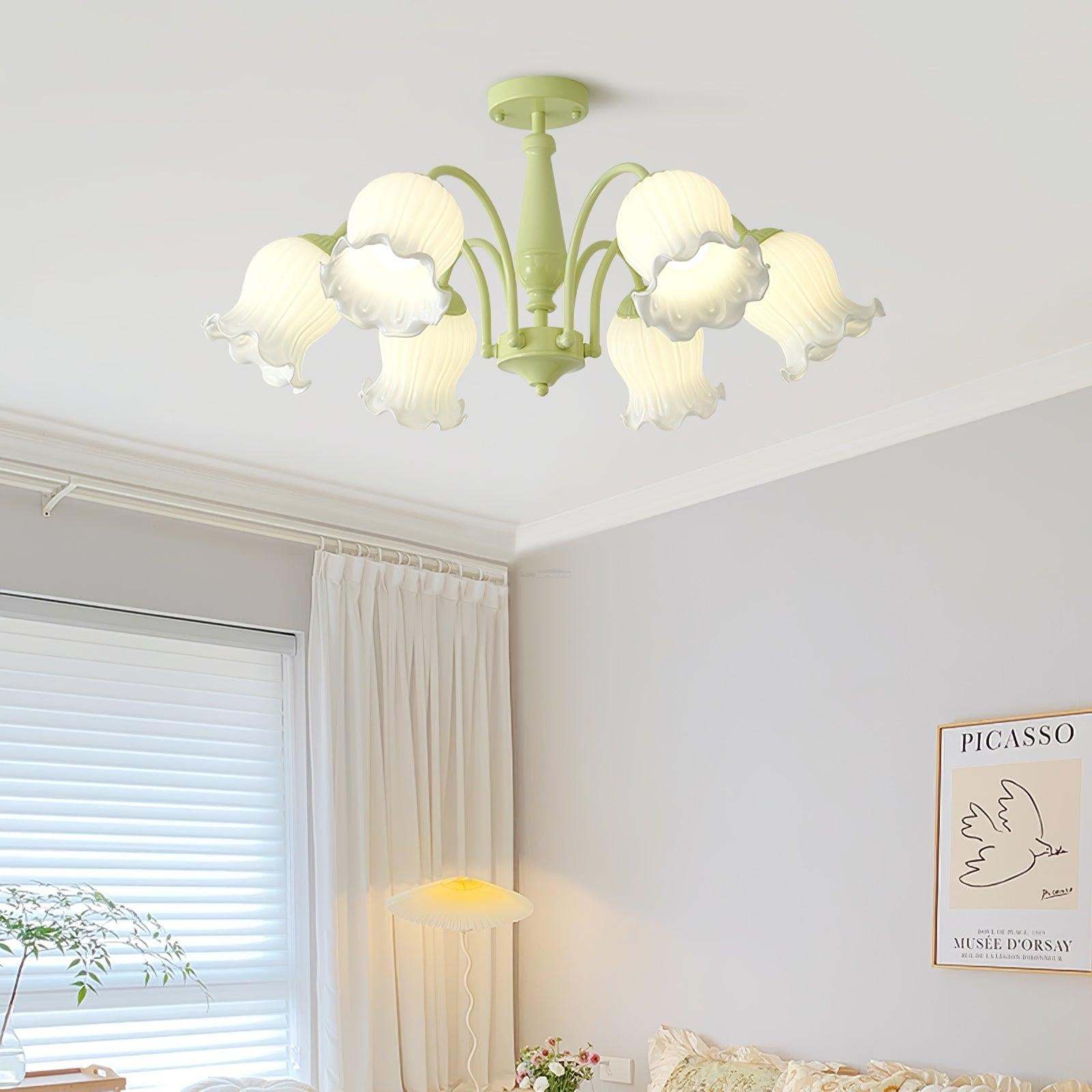 Trumpet Flower Chandelier with 4/5/6/8 heads-Sylvia Space