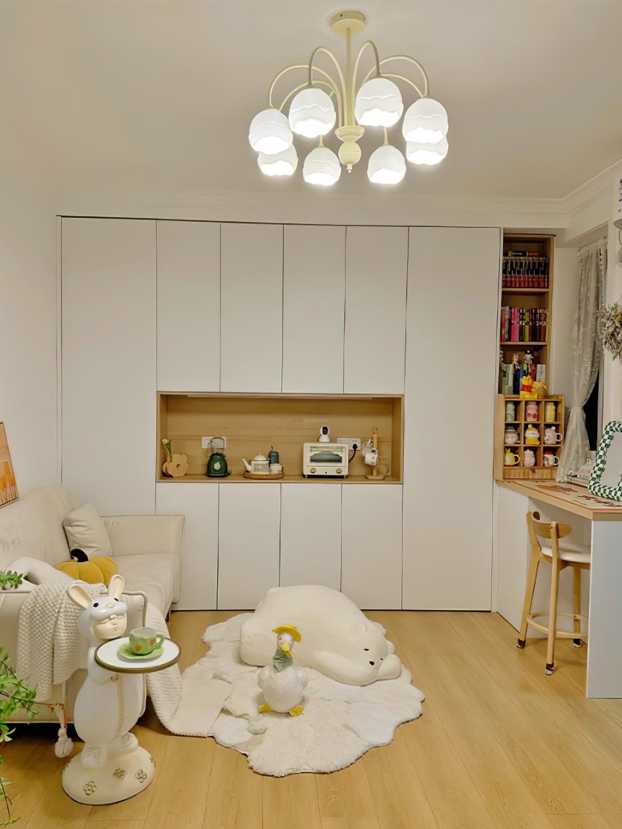 Creamy Chandelier with 5/6/8 heads-Sylvia Space