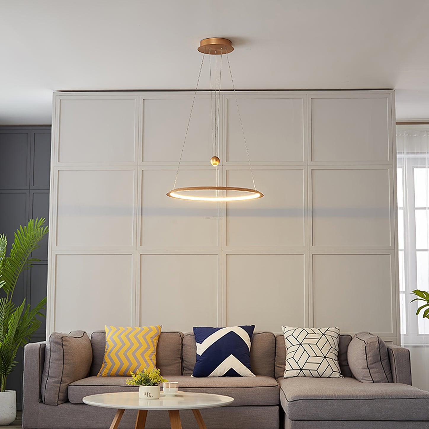 Circular LED Chandelier ∅ 23.6″-Sylvia Space