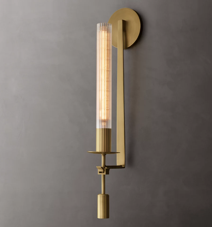 Fontanelle Sconce- Lacquered Burnished Brass