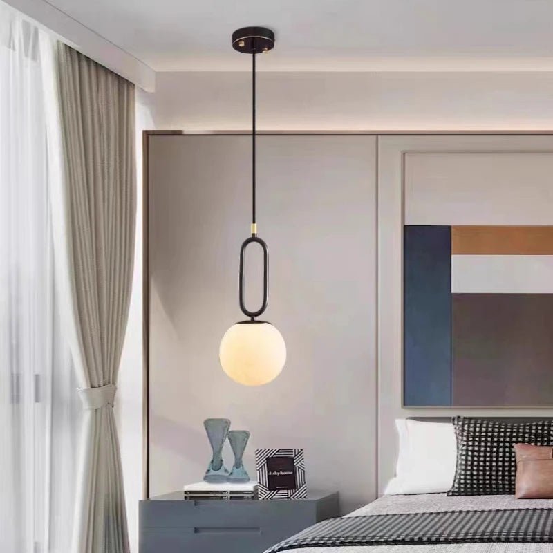 Gong Alabaster Pendant Light-Sylvia Space