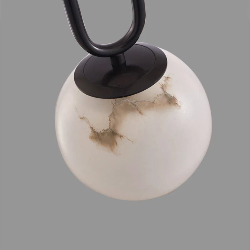 Gong Alabaster Pendant Light-Sylvia Space