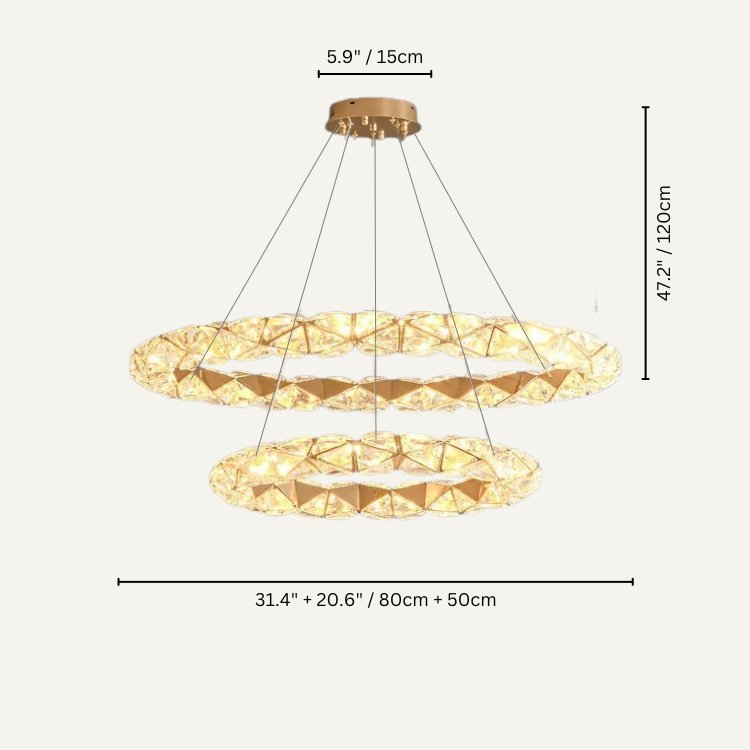 Gratian 2-Tiered Chandelier-Sylvia Space