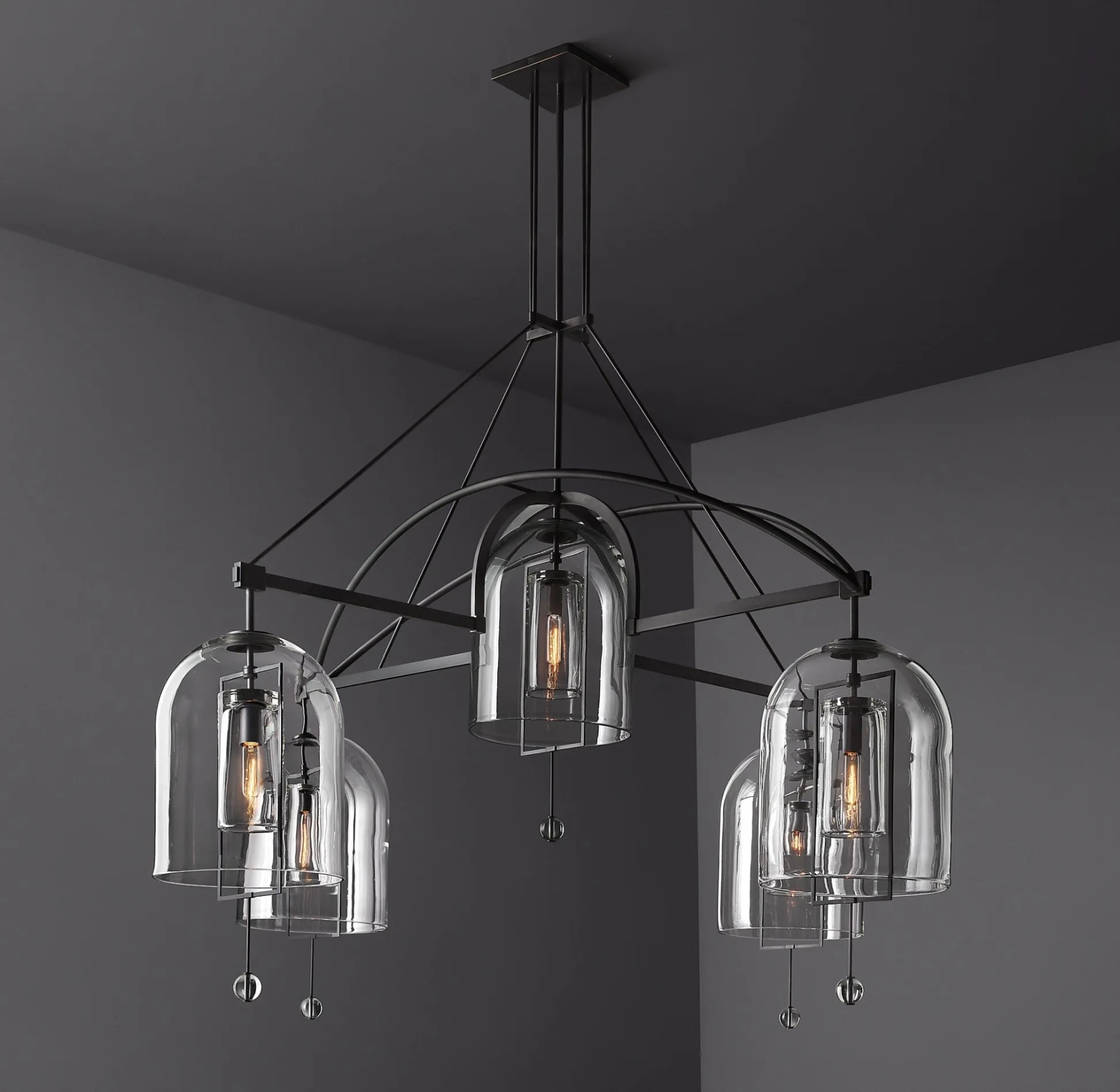 Fulcrumn Round Chandelier 73" 5-Lights