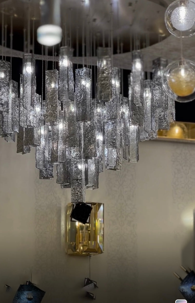 Round Cluster Glass Chandelier Chandelier