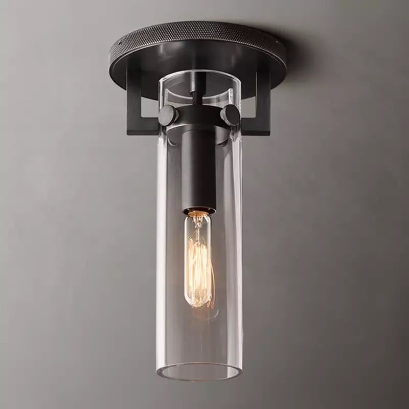 Machinisty Glass Cylindrical Wall Sconce 9"H