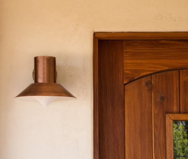 LED Copper Wall Luminaire with Directed Light