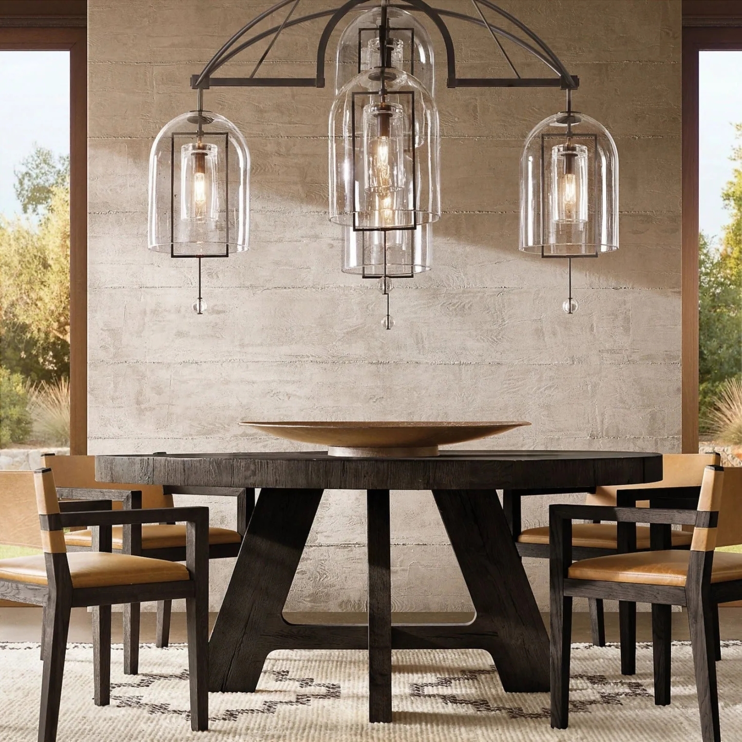 Fulcrumn Round Chandelier 73" 5-Lights