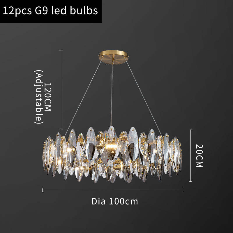 Lazzo Modern Crystal Chandelier-Sylvia Space