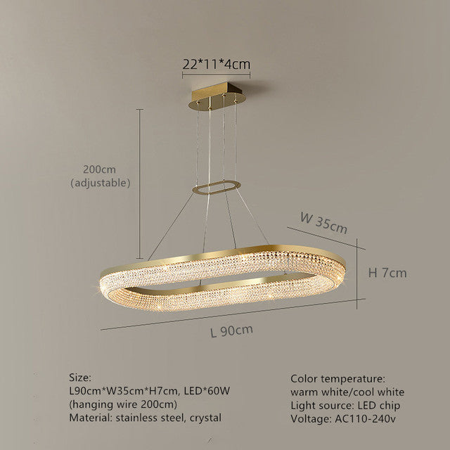 Bergamo Crystal Dining Room Chandelier-Sylvia Space