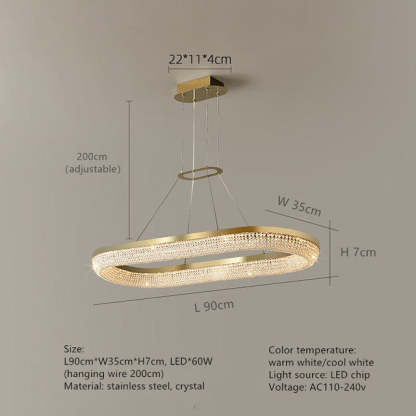 Bergamo Crystal Dining Room Chandelier-Sylvia Space