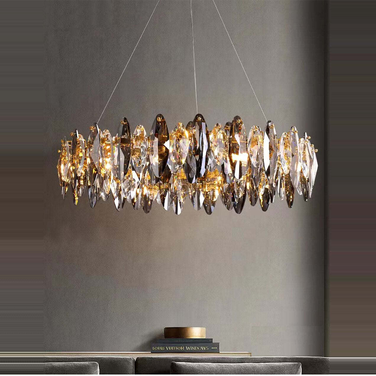 Lazzo Modern Crystal Chandelier-Sylvia Space