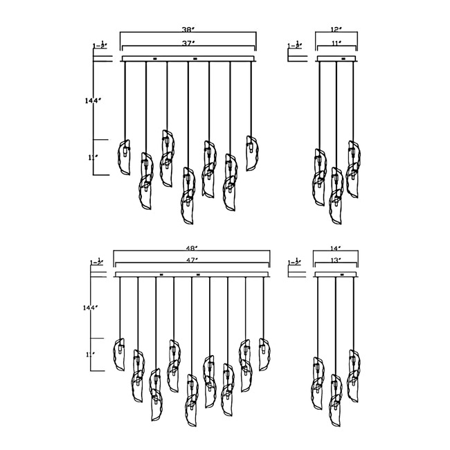 Sorrento Oval Multi Light Chandelier