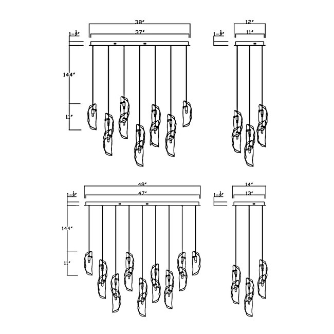 Sorrento Oval Multi Light Chandelier