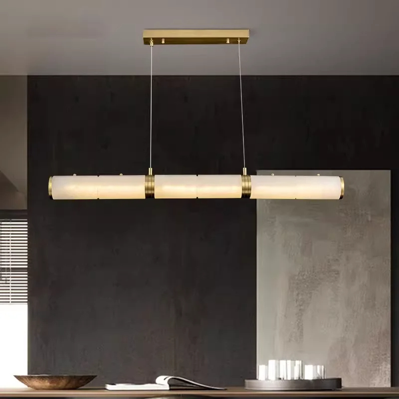 Alabaster Anne Art Linear Chandelier