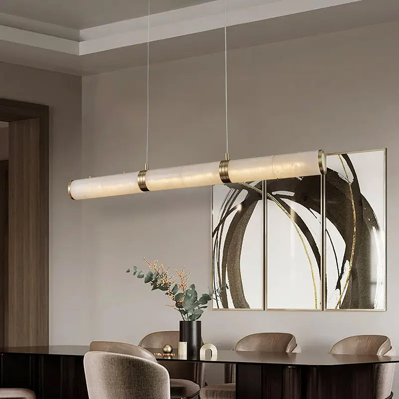 Alabaster Anne Art Linear Chandelier