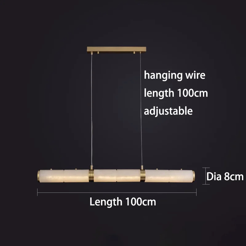 Alabaster Anne Art Linear Chandelier