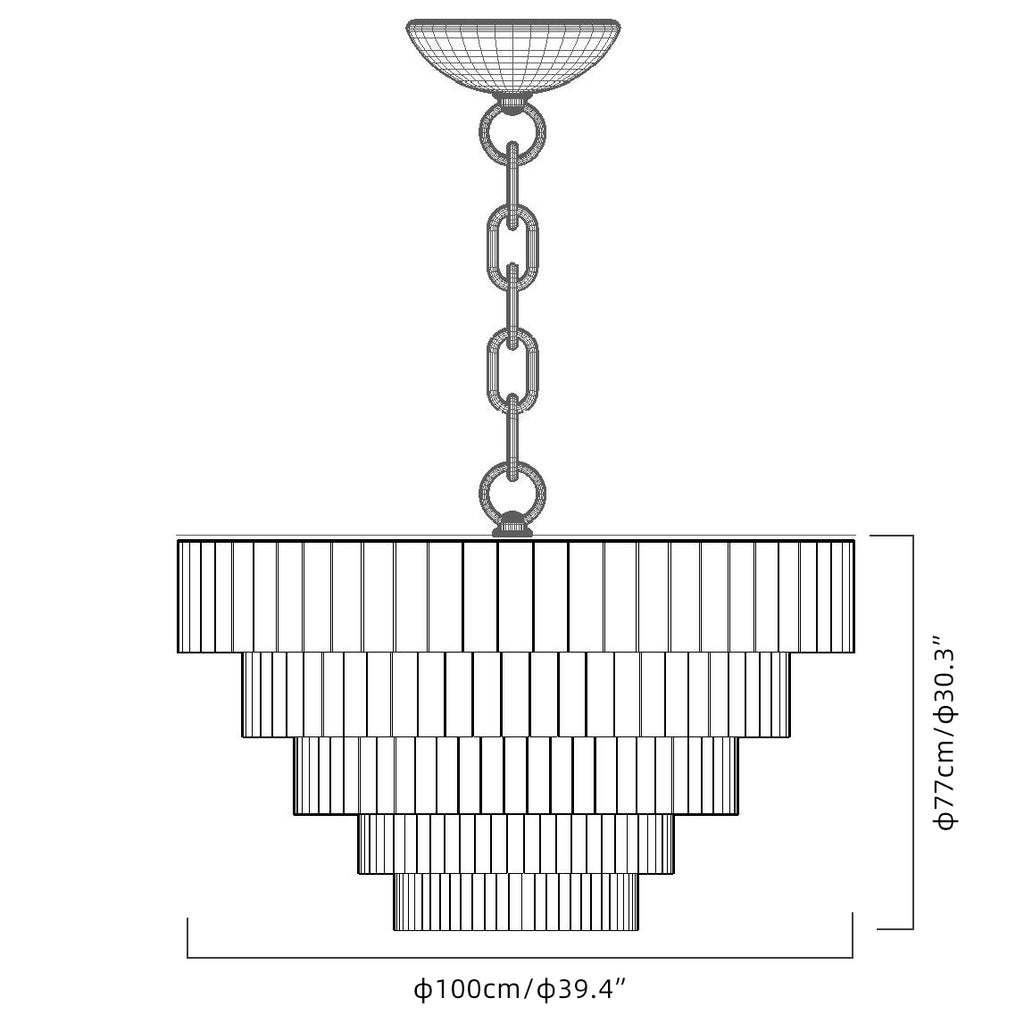 marble tiered chandelier