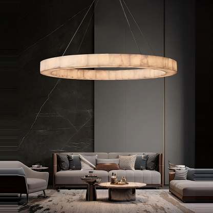 Natural Marble Modern Chandelier-Sylvia Space