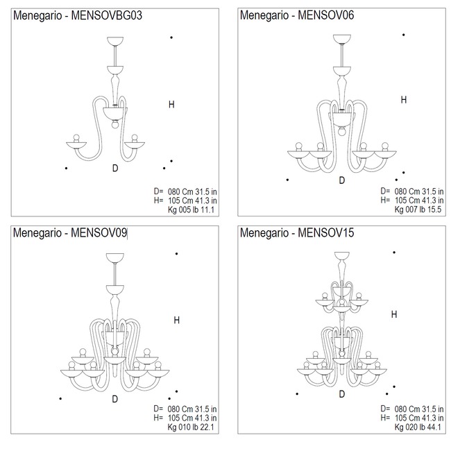 Menegario Chandelier