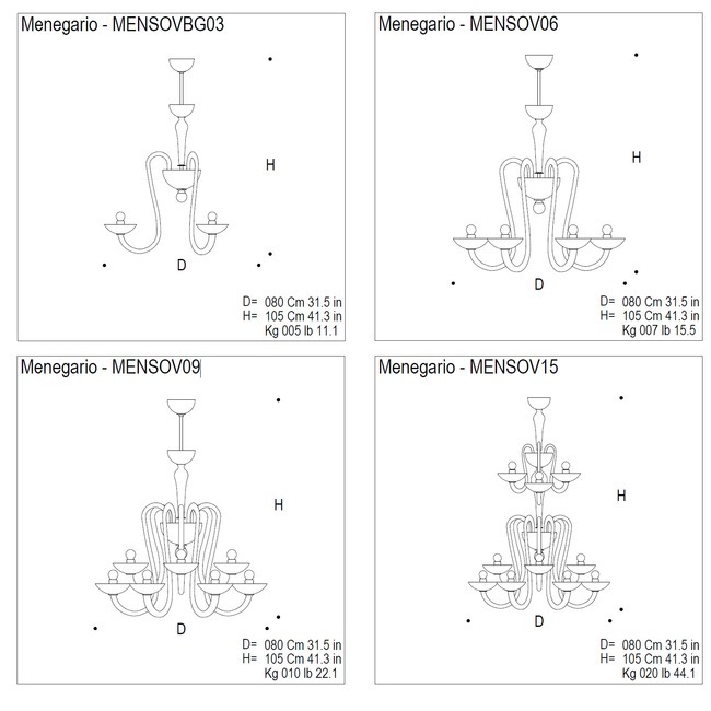 Menegario Chandelier