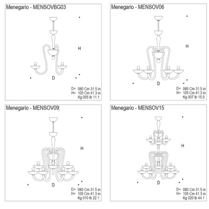 Menegario Chandelier