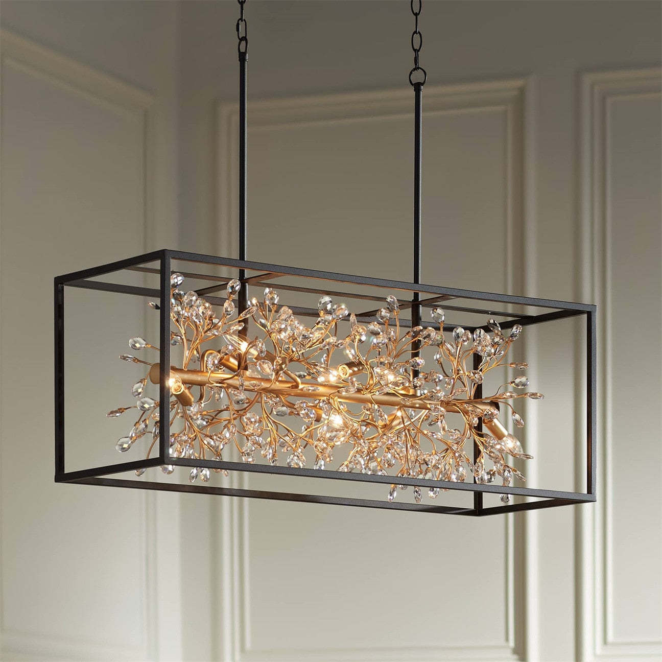 Giordano Crystal Kitchen Island Chandelier-Sylvia Space