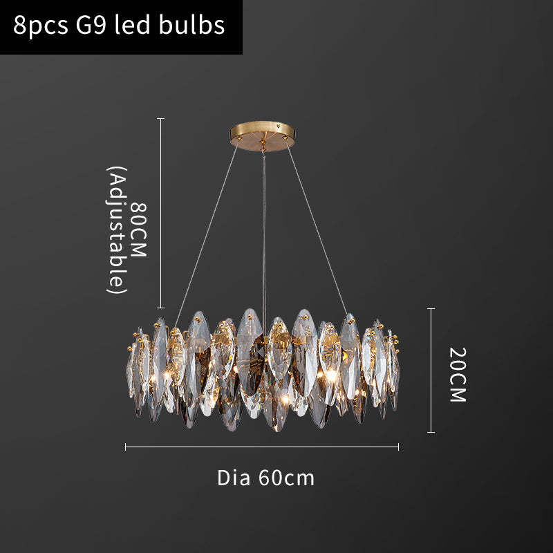 Lazzo Modern Crystal Chandelier-Sylvia Space
