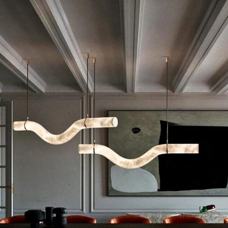 Noctis Alabaster Pendant Light-Sylvia Space