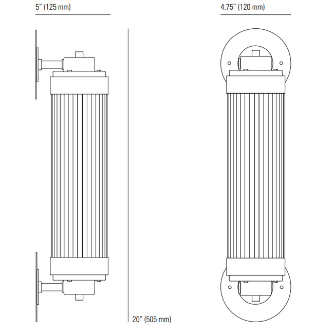 Pillar Offset Wall Sconce