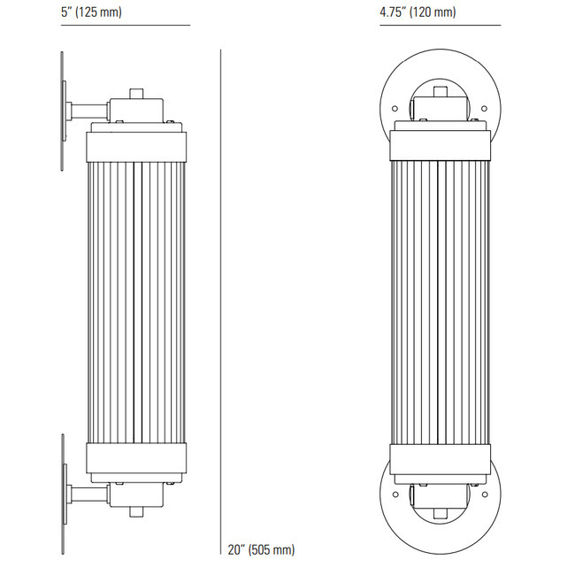 Pillar Offset Wall Sconce